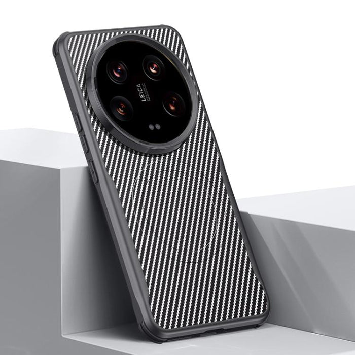 Funda para teléfono con textura de fibra de carbono estilo cuchilla y tacto magnético, For Xiaomi 17 Pro Max, For Xiaomi 17 Pro, For Xiaomi 15 Pro, For Xiaomi 15, For Xiaomi 14 Ultra, For Xiaomi 14 Pro, For Xiaomi 14