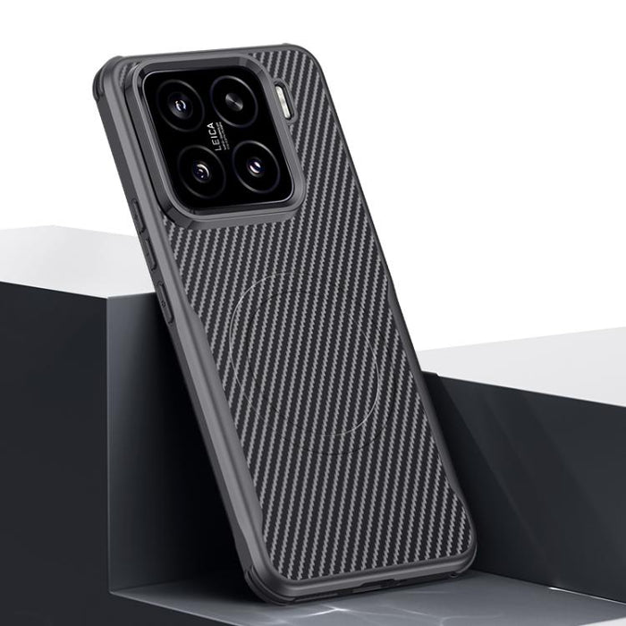 Funda para teléfono con textura de fibra de carbono estilo cuchilla y tacto magnético, For Xiaomi 17 Pro Max, For Xiaomi 17 Pro, For Xiaomi 15 Pro, For Xiaomi 15, For Xiaomi 14 Ultra, For Xiaomi 14 Pro, For Xiaomi 14