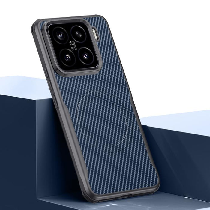 Funda para teléfono con textura de fibra de carbono estilo cuchilla y tacto magnético, For Xiaomi 17 Pro Max, For Xiaomi 17 Pro, For Xiaomi 15 Pro, For Xiaomi 15, For Xiaomi 14 Ultra, For Xiaomi 14 Pro, For Xiaomi 14
