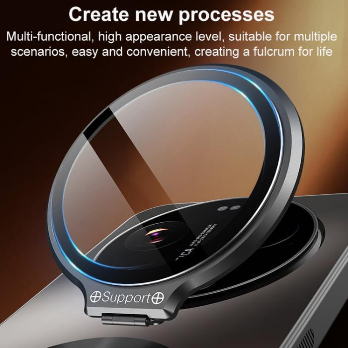 Funda magnética para teléfono con soporte de lente de borde recto y magnético, For Xiaomi 17 Ultra, For Xiaomi 17 Pro Max, For Xiaomi 15 Ultra, For Xiaomi 14 Ultra