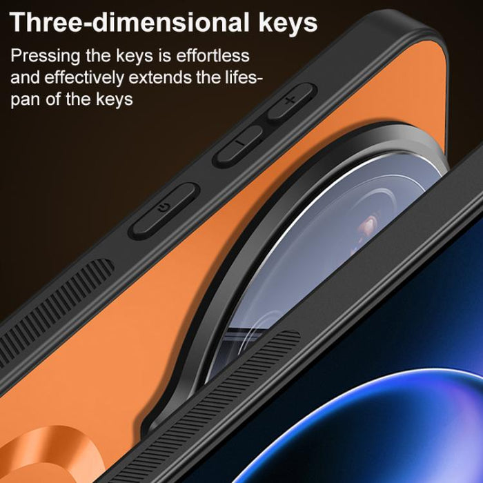 Funda magnética para teléfono con soporte de lente de borde recto y magnético, For Xiaomi 17 Ultra, For Xiaomi 17 Pro Max, For Xiaomi 15 Ultra, For Xiaomi 14 Ultra