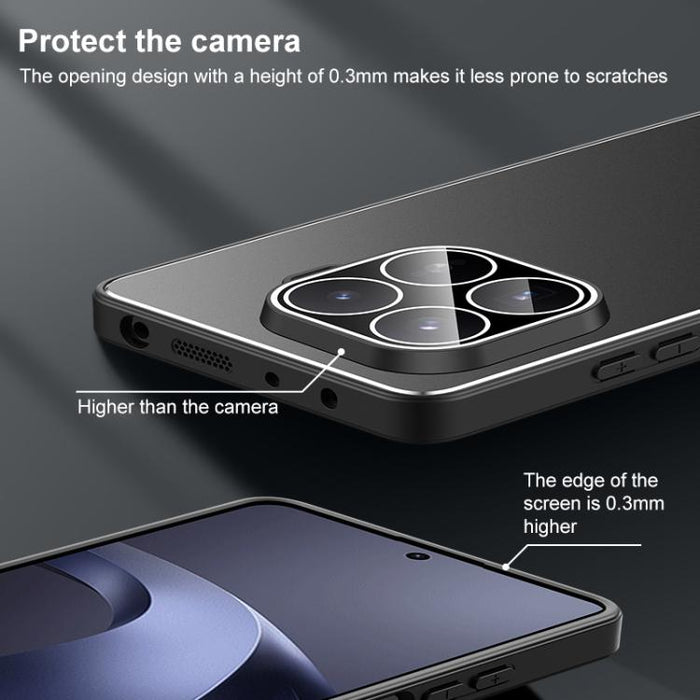 Funda para teléfono Golden Shield Metal con película esmerilada para lentes, For Xiaomi 17 Pro Max, For Xiaomi 17 Pro, For Xiaomi 17