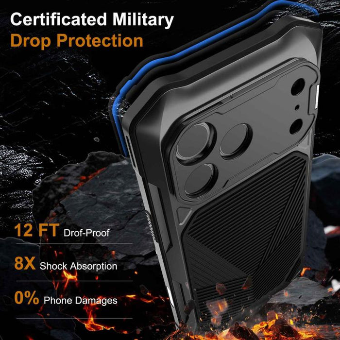 Funda para teléfono con construcción de armadura metálica y clasificación de impermeabilidad IP65., For iPhone 17 Pro Max, For iPhone 17 Pro, For iPhone 17, For iPhone Air