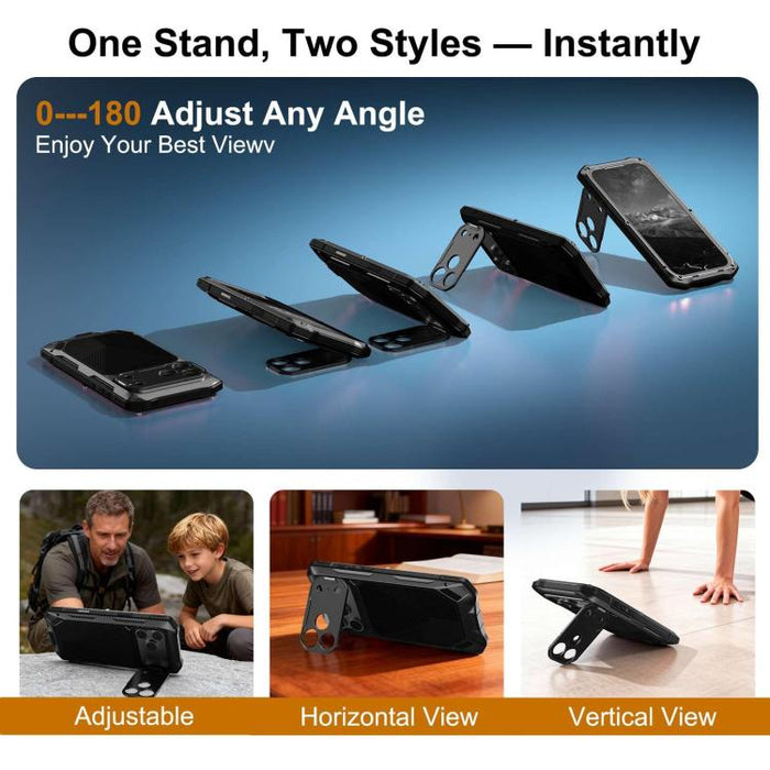 Funda para teléfono con construcción de armadura metálica y clasificación de impermeabilidad IP65., For iPhone 17 Pro Max, For iPhone 17 Pro, For iPhone 17, For iPhone Air