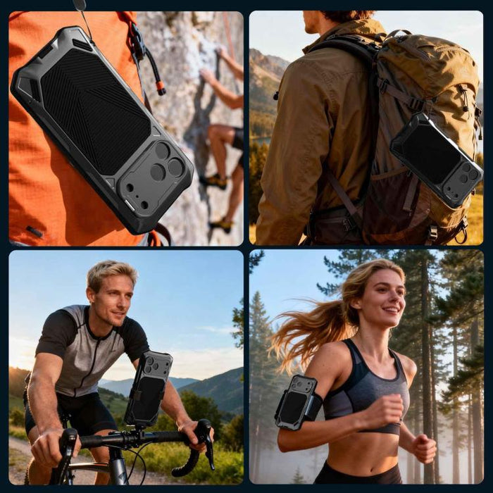 Funda para teléfono con construcción de armadura metálica y clasificación de impermeabilidad IP65., For iPhone 17 Pro Max, For iPhone 17 Pro, For iPhone 17, For iPhone Air