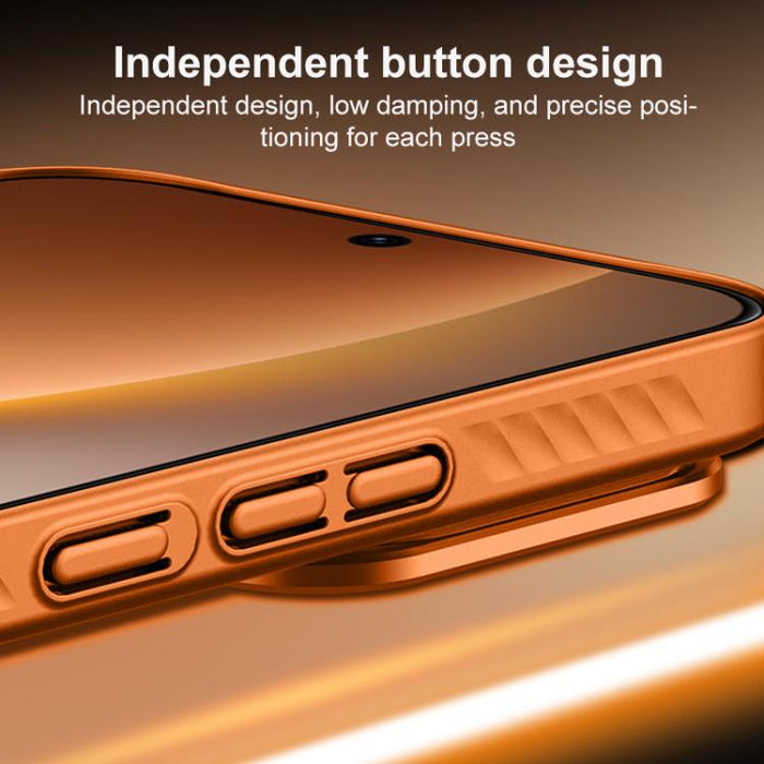 Funda para teléfono con soporte magnético invisible en forma de U de color sólido Ice Crystal y acabado mate., For Redmi K90 Pro Max