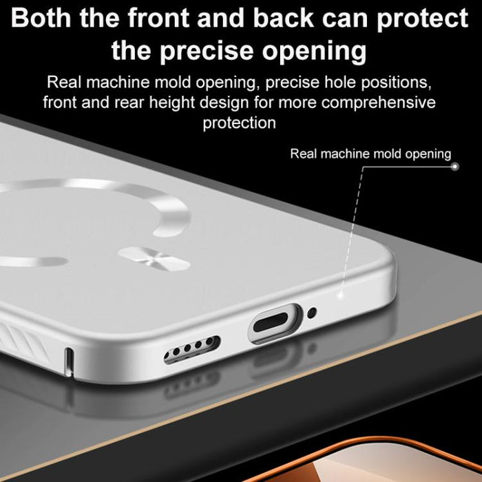 Funda para teléfono con soporte magnético invisible en forma de U de color sólido Ice Crystal y acabado mate., For Redmi K90 Pro Max