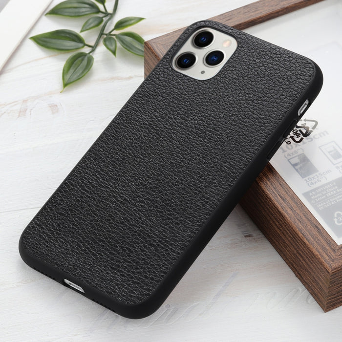 Estuche protector plegable de cuero genuino con textura de Litchi