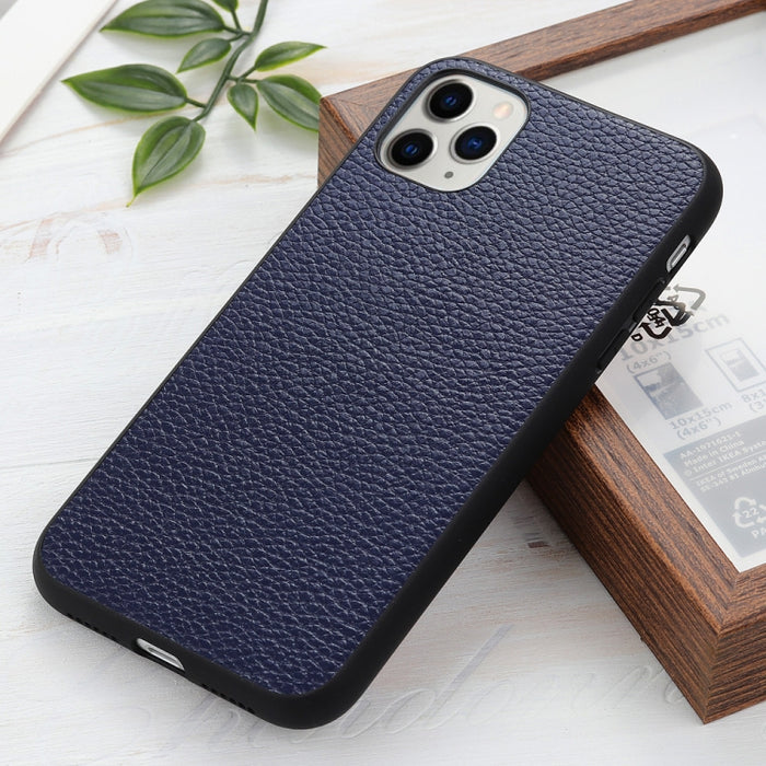 Estuche protector plegable de cuero genuino con textura de Litchi
