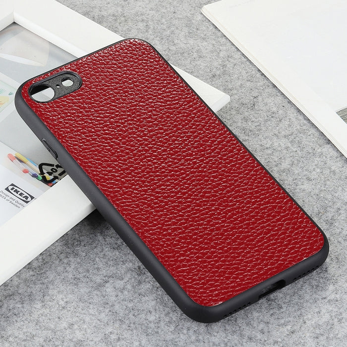 Estuche protector plegable de cuero genuino con textura de Litchi