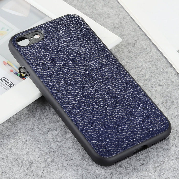 Estuche protector plegable de cuero genuino con textura de Litchi