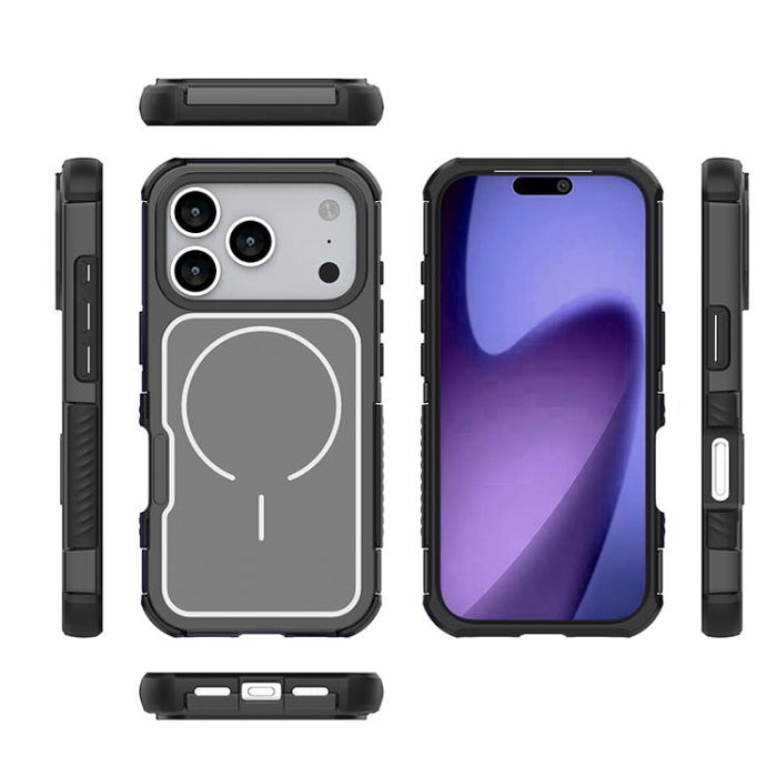 Funda para teléfono magnética a prueba de golpes con panel trasero desmontable y marco de aleación de aluminio., For iPhone 17 Pro Max, For iPhone 17 Pro