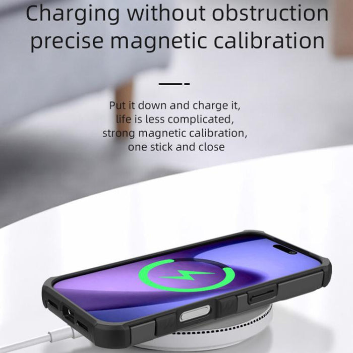 Funda para teléfono magnética a prueba de golpes con panel trasero desmontable y marco de aleación de aluminio., For iPhone 17 Pro Max, For iPhone 17 Pro