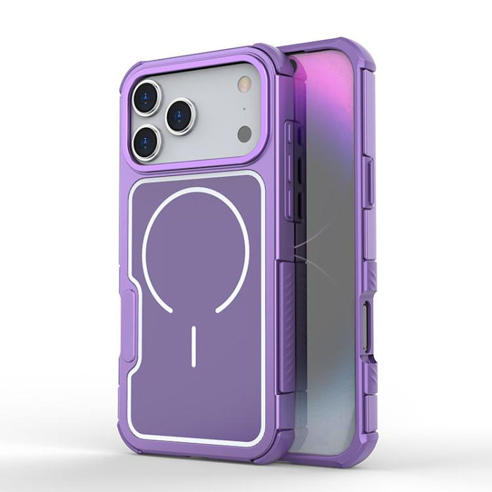 Funda para teléfono magnética a prueba de golpes con panel trasero desmontable y marco de aleación de aluminio., For iPhone 17 Pro Max, For iPhone 17 Pro