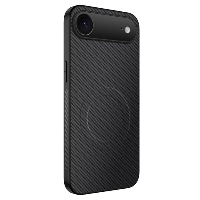 Funda para teléfono híbrida de PC y TPU con textura de fibra de carbono magnética de la serie WANLONFENG TQ, For iPhone 17e / 16e, For iPhone 17 Pro Max, For iPhone 17 Pro, For iPhone 17, For iPhone Air, For iPhone 16 Pro Max, For iPhone 16 Pro        ...