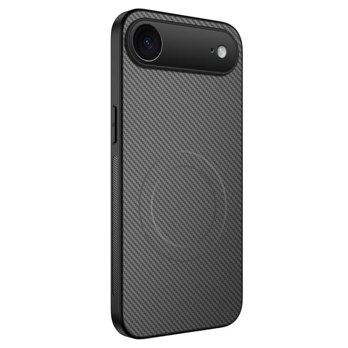 Funda para teléfono híbrida de PC y TPU con textura de fibra de carbono magnética de la serie WANLONFENG TQ, For iPhone 17e / 16e, For iPhone 17 Pro Max, For iPhone 17 Pro, For iPhone 17, For iPhone Air, For iPhone 16 Pro Max, For iPhone 16 Pro        ...