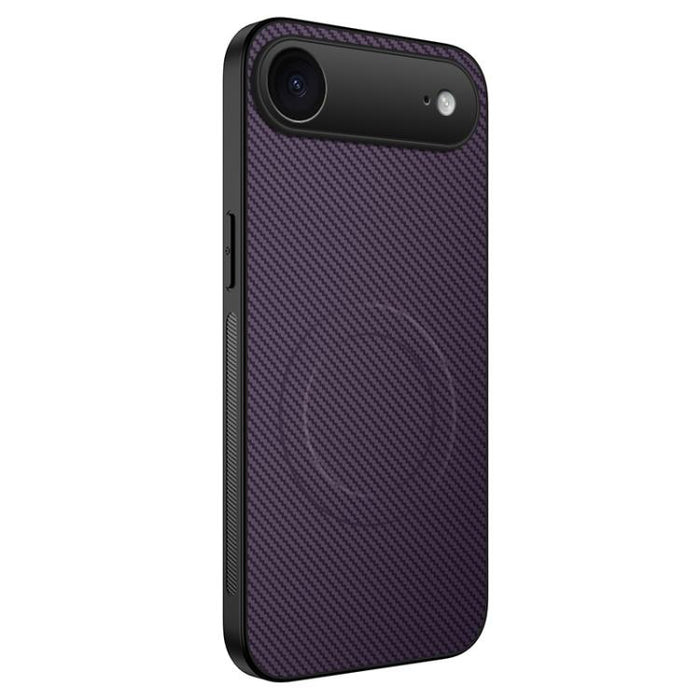 Funda para teléfono híbrida de PC y TPU con textura de fibra de carbono magnética de la serie WANLONFENG TQ, For iPhone 17e / 16e, For iPhone 17 Pro Max, For iPhone 17 Pro, For iPhone 17, For iPhone Air, For iPhone 16 Pro Max, For iPhone 16 Pro        ...