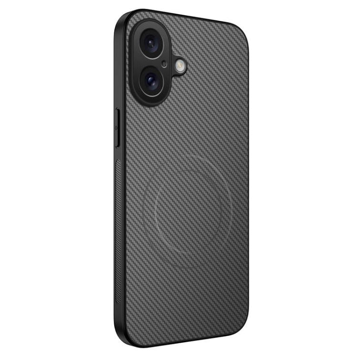 Funda para teléfono híbrida de PC y TPU con textura de fibra de carbono magnética de la serie WANLONFENG TQ, For iPhone 17e / 16e, For iPhone 17 Pro Max, For iPhone 17 Pro, For iPhone 17, For iPhone Air, For iPhone 16 Pro Max, For iPhone 16 Pro        ...