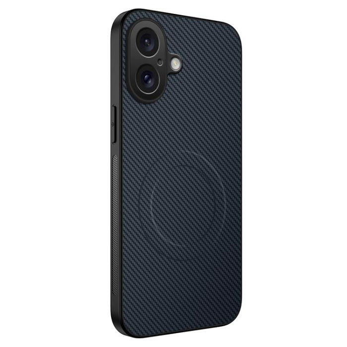 Funda para teléfono híbrida de PC y TPU con textura de fibra de carbono magnética de la serie WANLONFENG TQ, For iPhone 17e / 16e, For iPhone 17 Pro Max, For iPhone 17 Pro, For iPhone 17, For iPhone Air, For iPhone 16 Pro Max, For iPhone 16 Pro        ...
