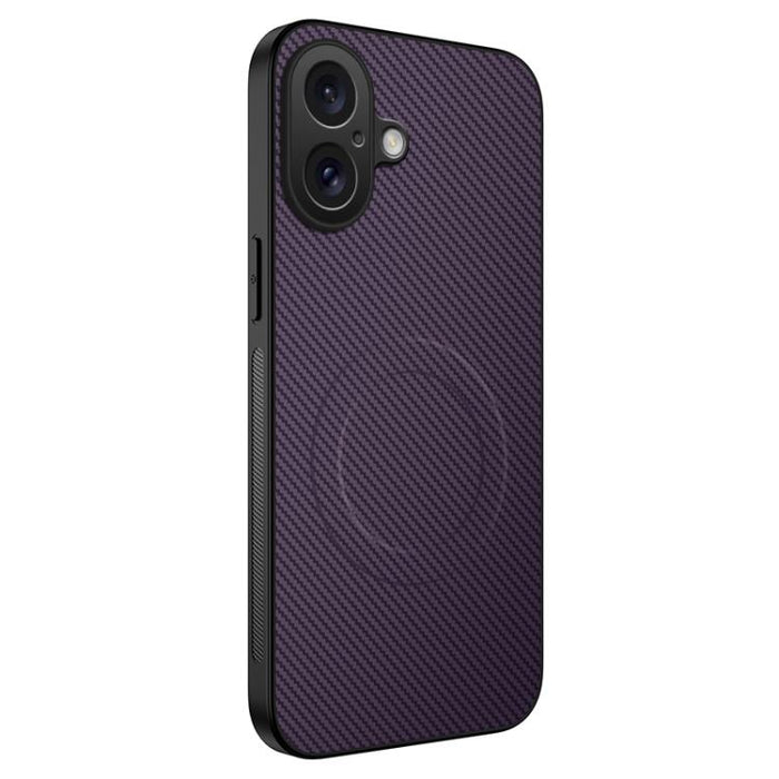 Funda para teléfono híbrida de PC y TPU con textura de fibra de carbono magnética de la serie WANLONFENG TQ, For iPhone 17e / 16e, For iPhone 17 Pro Max, For iPhone 17 Pro, For iPhone 17, For iPhone Air, For iPhone 16 Pro Max, For iPhone 16 Pro        ...