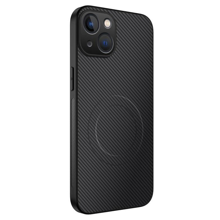 Funda para teléfono híbrida de PC y TPU con textura de fibra de carbono magnética de la serie WANLONFENG TQ, For iPhone 17e / 16e, For iPhone 17 Pro Max, For iPhone 17 Pro, For iPhone 17, For iPhone Air, For iPhone 16 Pro Max, For iPhone 16 Pro        ...