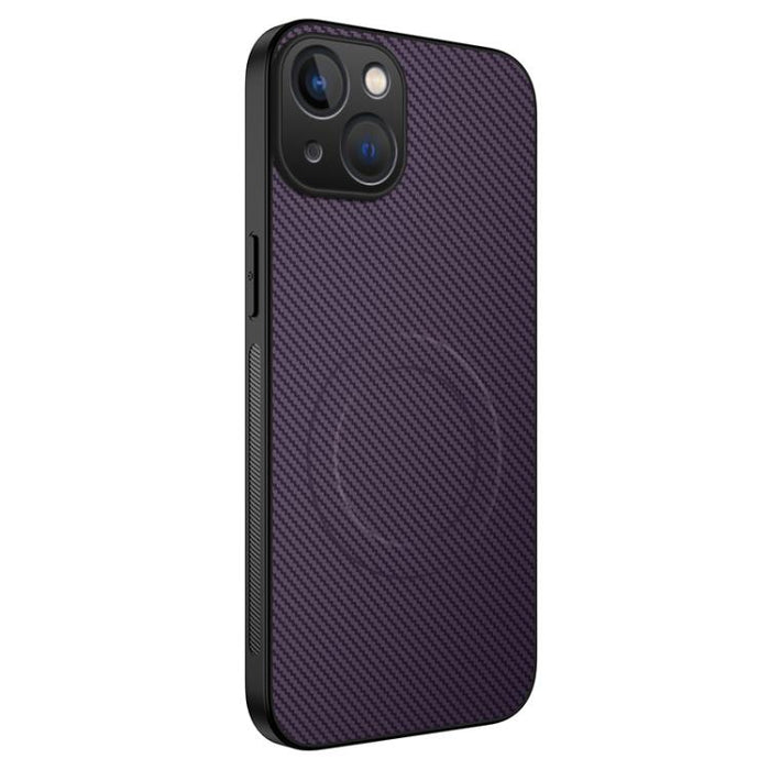 Funda para teléfono híbrida de PC y TPU con textura de fibra de carbono magnética de la serie WANLONFENG TQ, For iPhone 17e / 16e, For iPhone 17 Pro Max, For iPhone 17 Pro, For iPhone 17, For iPhone Air, For iPhone 16 Pro Max, For iPhone 16 Pro        ...