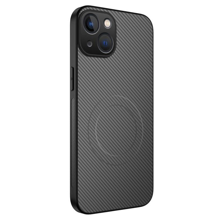 Funda para teléfono híbrida de PC y TPU con textura de fibra de carbono magnética de la serie WANLONFENG TQ, For iPhone 17e / 16e, For iPhone 17 Pro Max, For iPhone 17 Pro, For iPhone 17, For iPhone Air, For iPhone 16 Pro Max, For iPhone 16 Pro        ...