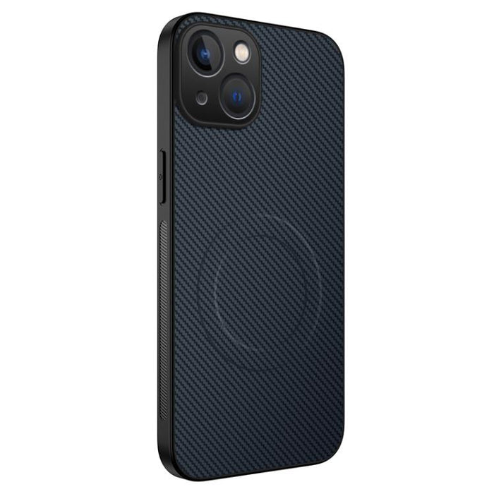 Funda para teléfono híbrida de PC y TPU con textura de fibra de carbono magnética de la serie WANLONFENG TQ, For iPhone 17e / 16e, For iPhone 17 Pro Max, For iPhone 17 Pro, For iPhone 17, For iPhone Air, For iPhone 16 Pro Max, For iPhone 16 Pro        ...
