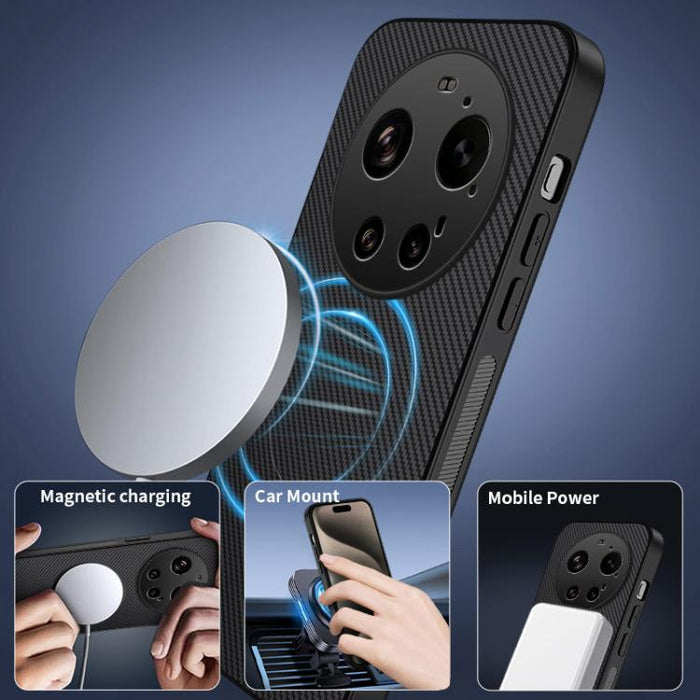 Funda para teléfono híbrida de PC y TPU con textura de fibra de carbono magnética de la serie WANLONFENG TQ, For Xiaomi 17 Ultra, For Xiaomi 17 Pro Max, For Xiaomi 17 Pro, For Xiaomi 17, For Xiaomi 15T Pro 5G, For Xiaomi 15T 5G, For Xiaomi 15 Ultra    ...