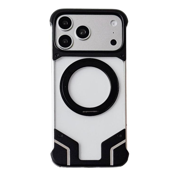 Funda para teléfono con soporte magnético sin marco y transparente para PC, For iPhone 17 Pro Max, For iPhone 17 Pro