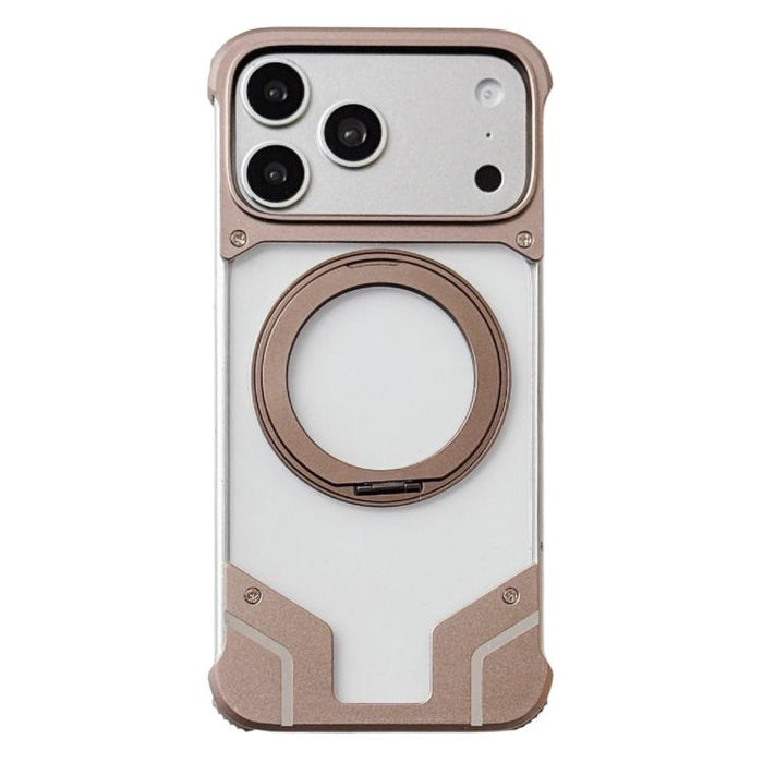 Funda para teléfono con soporte magnético sin marco y transparente para PC, For iPhone 17 Pro Max, For iPhone 17 Pro