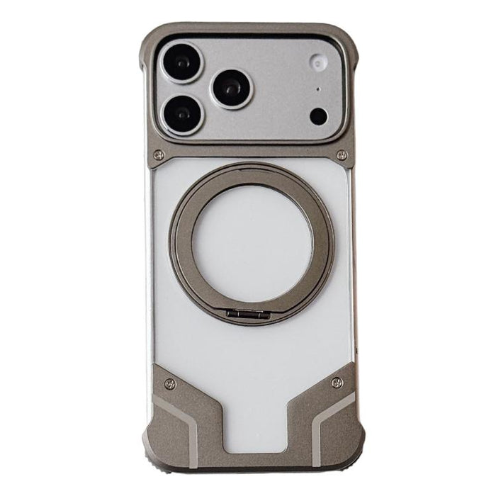 Funda para teléfono con soporte magnético sin marco y transparente para PC, For iPhone 17 Pro Max, For iPhone 17 Pro