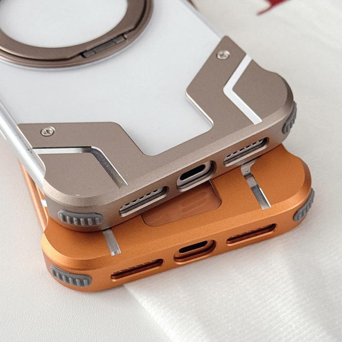 Funda para teléfono con soporte magnético sin marco y transparente para PC, For iPhone 17 Pro Max, For iPhone 17 Pro