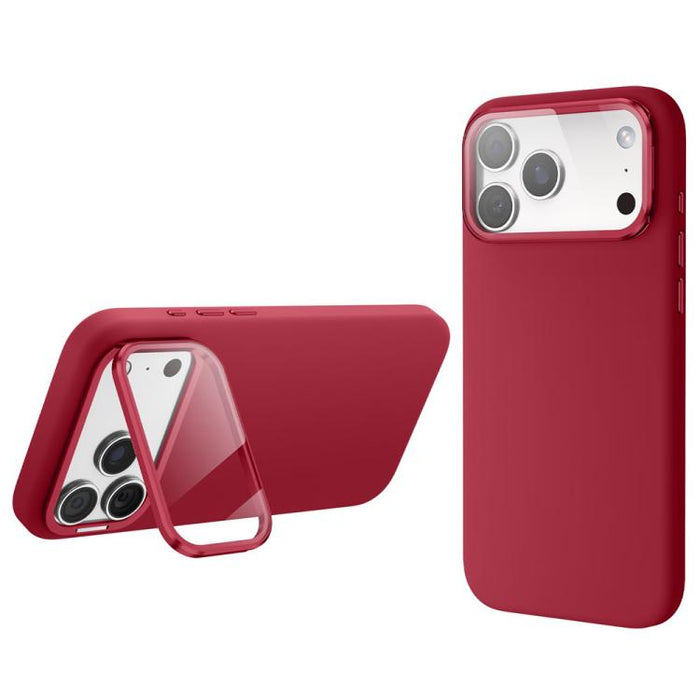 Funda magnética de silicona líquida a prueba de golpes para teléfono con tapa de lente y soporte, For iPhone 17 Pro Max, For iPhone 17 Pro, For iPhone 17, For iPhone 16 Pro Max, For iPhone 16 Pro
