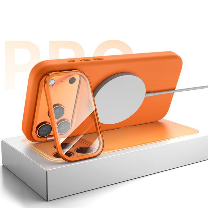 Funda magnética de silicona líquida a prueba de golpes para teléfono con tapa de lente y soporte, For iPhone 17 Pro Max, For iPhone 17 Pro, For iPhone 17, For iPhone 16 Pro Max, For iPhone 16 Pro