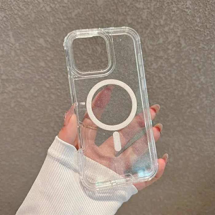 Funda magnética desmontable 3 en 1 con purpurina para teléfono, For iPhone 11