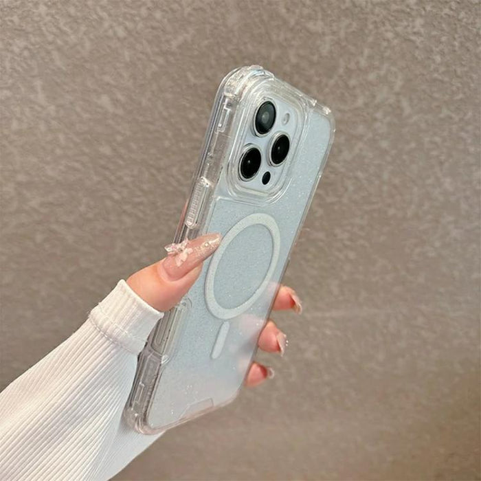 Funda magnética desmontable 3 en 1 con purpurina para teléfono, For iPhone 11