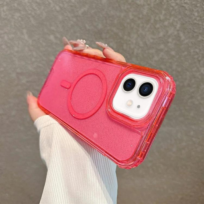 Funda magnética desmontable 3 en 1 con purpurina para teléfono, For iPhone 11