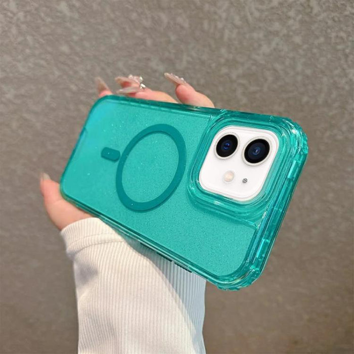 Funda magnética desmontable 3 en 1 con purpurina para teléfono, For iPhone 11