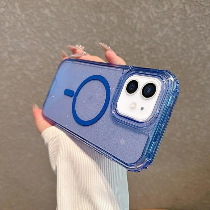 Funda magnética desmontable 3 en 1 con purpurina para teléfono, For iPhone 11
