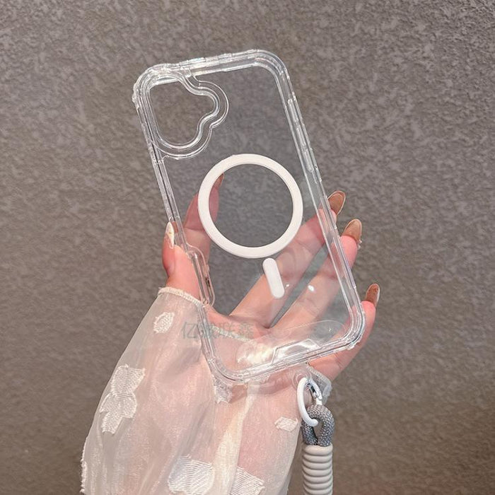 Funda magnética desmontable 3 en 1 con purpurina y correa de mano., For iPhone 11