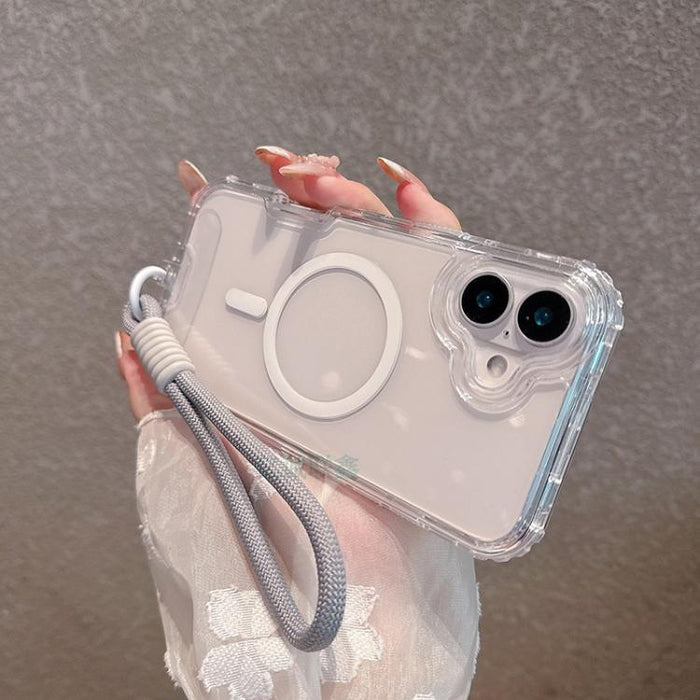 Funda magnética desmontable 3 en 1 con purpurina y correa de mano., For iPhone 11