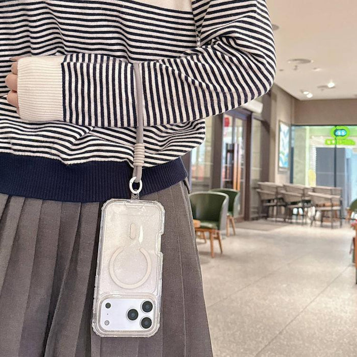 Funda magnética desmontable 3 en 1 con purpurina y correa de mano., For iPhone 11