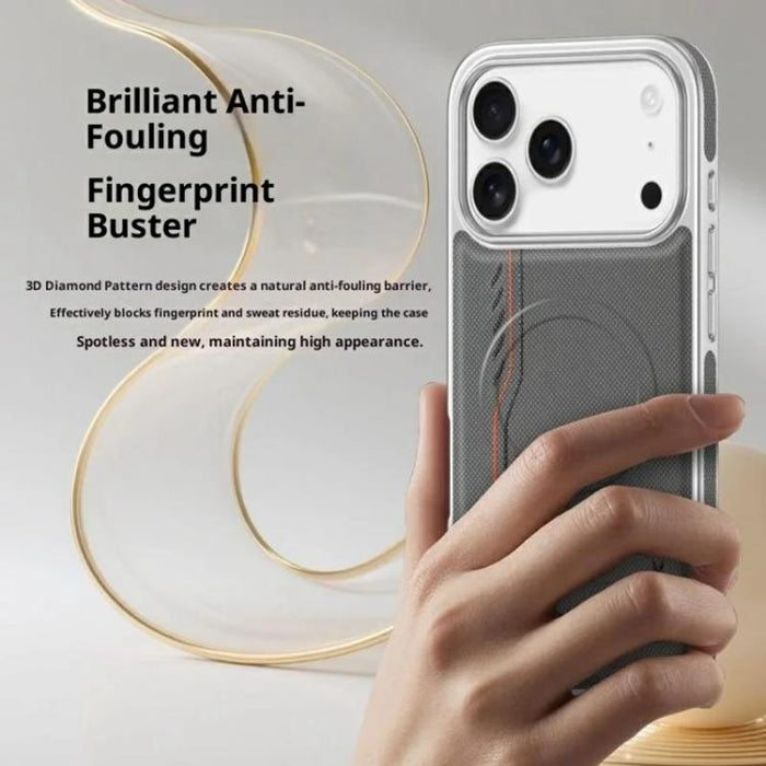 Funda magnética de piel vegana con estampado lineal y textura de diamante para teléfono móvil, For iPhone 17 Pro Max, For iPhone 17 Pro, For iPhone 17, For iPhone Air, For iPhone 16 Pro Max, For iPhone 16 Pro, For iPhone 16, For iPhone 15 Pro Max      ...