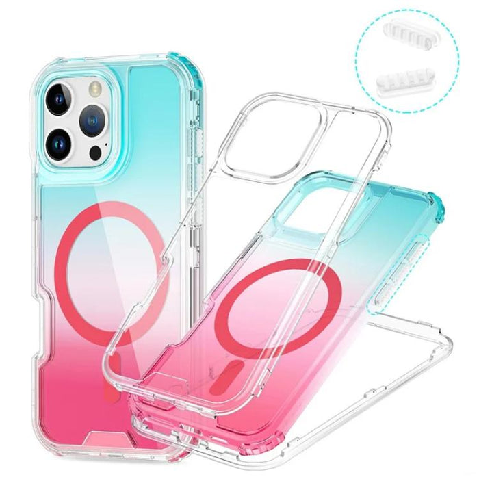 Funda magnética transparente con degradado desmontable para teléfono, For iPhone 13 Pro, For iPhone 12 / 12 Pro, For iPhone 12 Pro Max, For iPhone 11