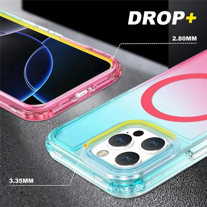 Funda magnética transparente con degradado desmontable para teléfono, For iPhone 13 Pro, For iPhone 12 / 12 Pro, For iPhone 12 Pro Max, For iPhone 11