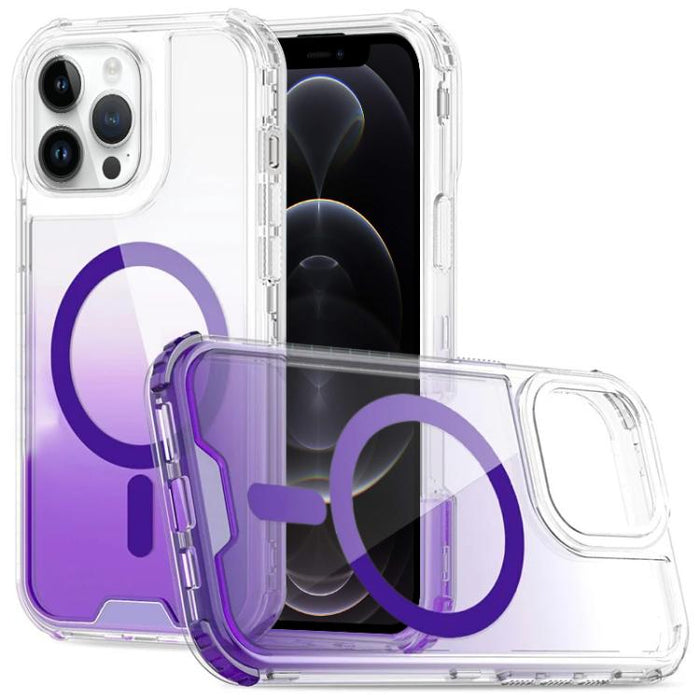 Funda magnética transparente con degradado desmontable para teléfono, For iPhone 13 Pro, For iPhone 12 / 12 Pro, For iPhone 12 Pro Max, For iPhone 11