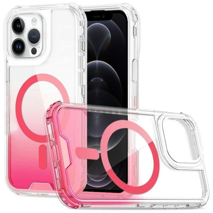 Funda magnética transparente con degradado desmontable para teléfono, For iPhone 13 Pro, For iPhone 12 / 12 Pro, For iPhone 12 Pro Max, For iPhone 11