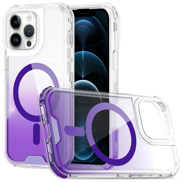 Funda magnética transparente con degradado desmontable para teléfono, For iPhone 13 Pro, For iPhone 12 / 12 Pro, For iPhone 12 Pro Max, For iPhone 11