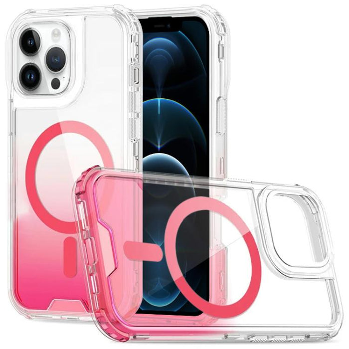 Funda magnética transparente con degradado desmontable para teléfono, For iPhone 13 Pro, For iPhone 12 / 12 Pro, For iPhone 12 Pro Max, For iPhone 11